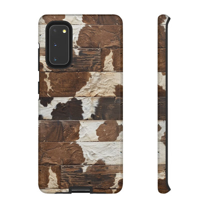 Brown Wooden Cowhide Tough Case