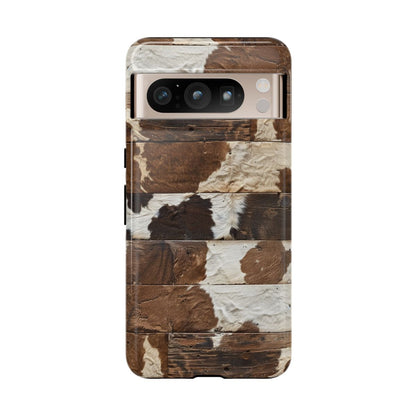 Brown Wooden Cowhide Tough Case