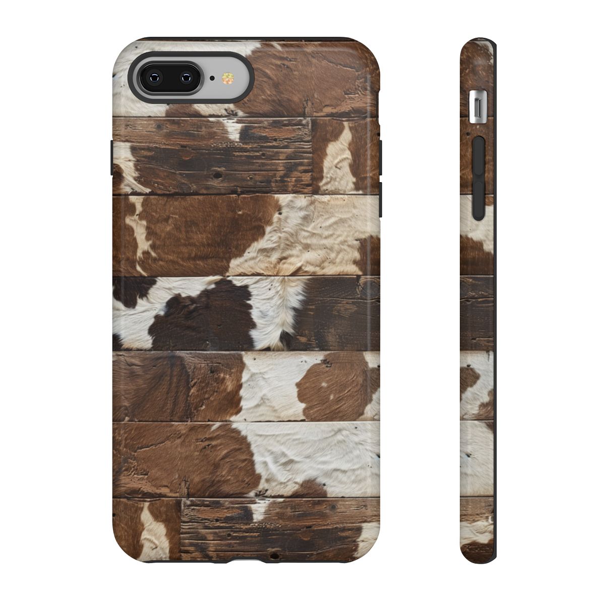 Brown Wooden Cowhide Tough Case