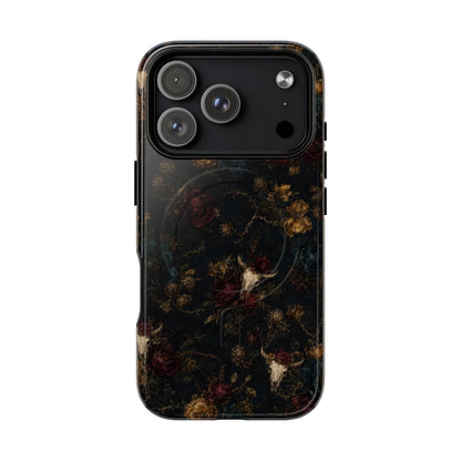 Bull Skull Bloom Magnetic Case - iPhone 18 Pro