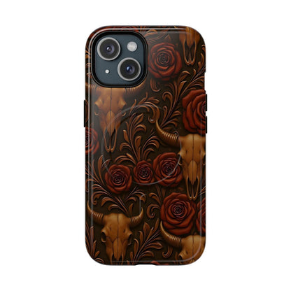 Bull Skull Cowgirl Rose Magnetic Case