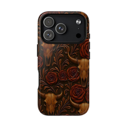 Bull Skull Cowgirl Rose Magnetic Case