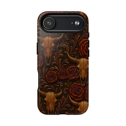 Bull Skull Cowgirl Rose Magnetic Case