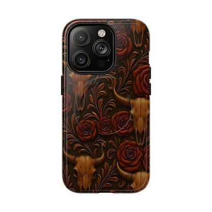 Bull Skull Cowgirl Rose Magnetic Case