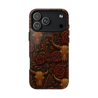 Bull Skull Cowgirl Rose Magnetic Case