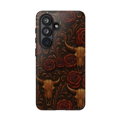 Bull Skull Cowgirl Rose Tough Case