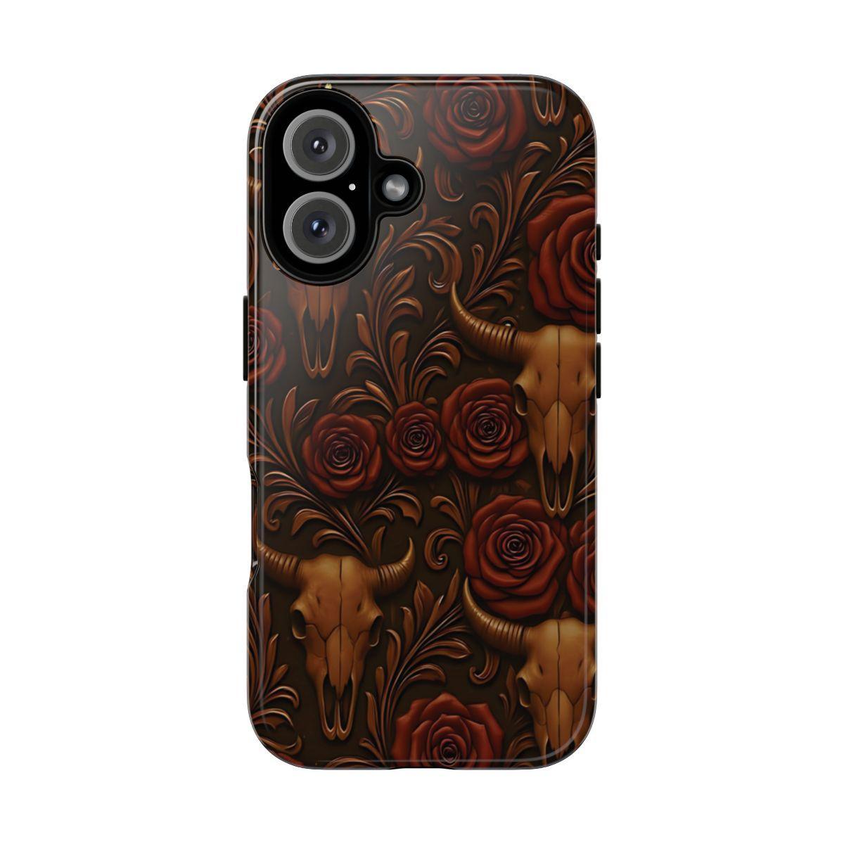 Bull Skull Cowgirl Rose Tough Case
