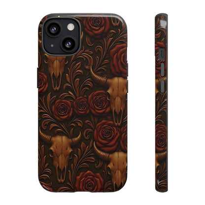 Bull Skull Cowgirl Rose Tough Case