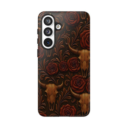 Bull Skull Cowgirl Rose Tough Case