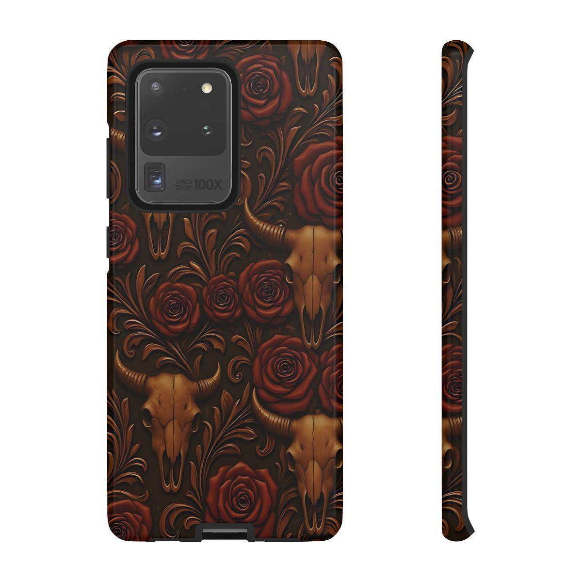 Bull Skull Cowgirl Rose Tough Case