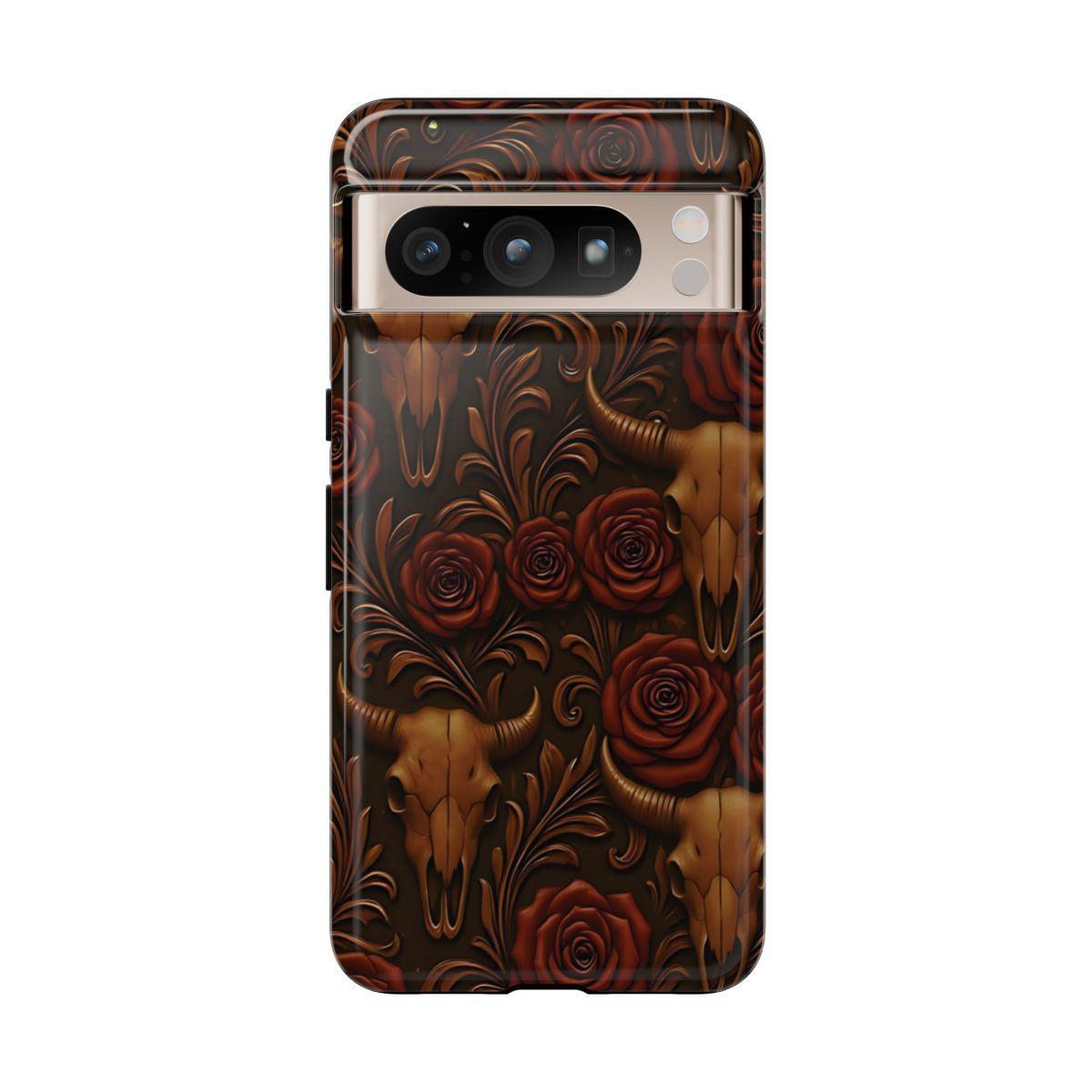Bull Skull Cowgirl Rose Tough Case
