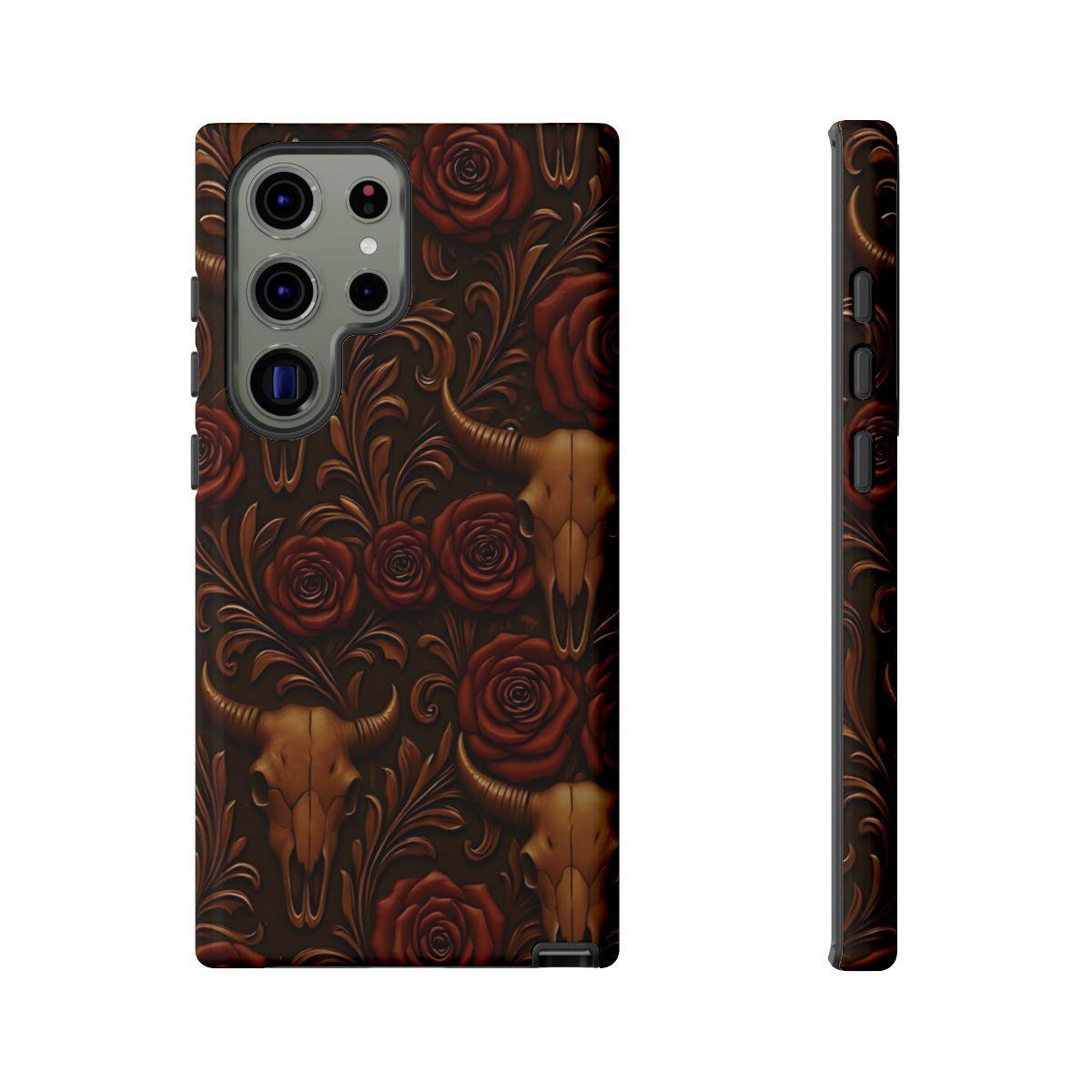 Bull Skull Cowgirl Rose Tough Case