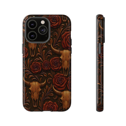 Bull Skull Cowgirl Rose Tough Case
