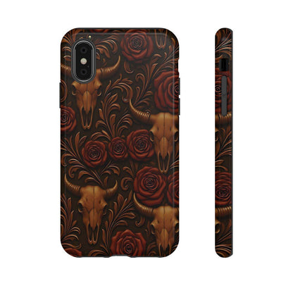 Bull Skull Cowgirl Rose Tough Case