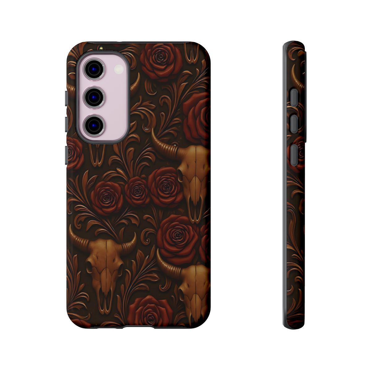 Bull Skull Cowgirl Rose Tough Case