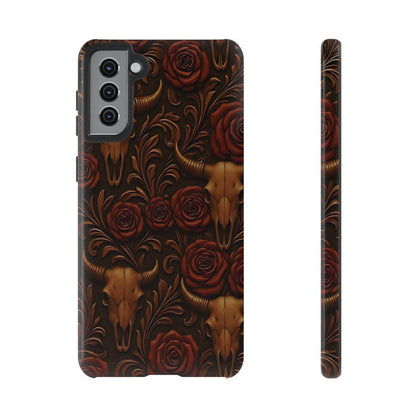 Bull Skull Cowgirl Rose Tough Case