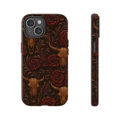 Bull Skull Cowgirl Rose Tough Case