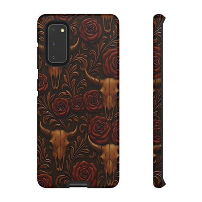 Bull Skull Cowgirl Rose Tough Case