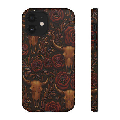 Bull Skull Cowgirl Rose Tough Case