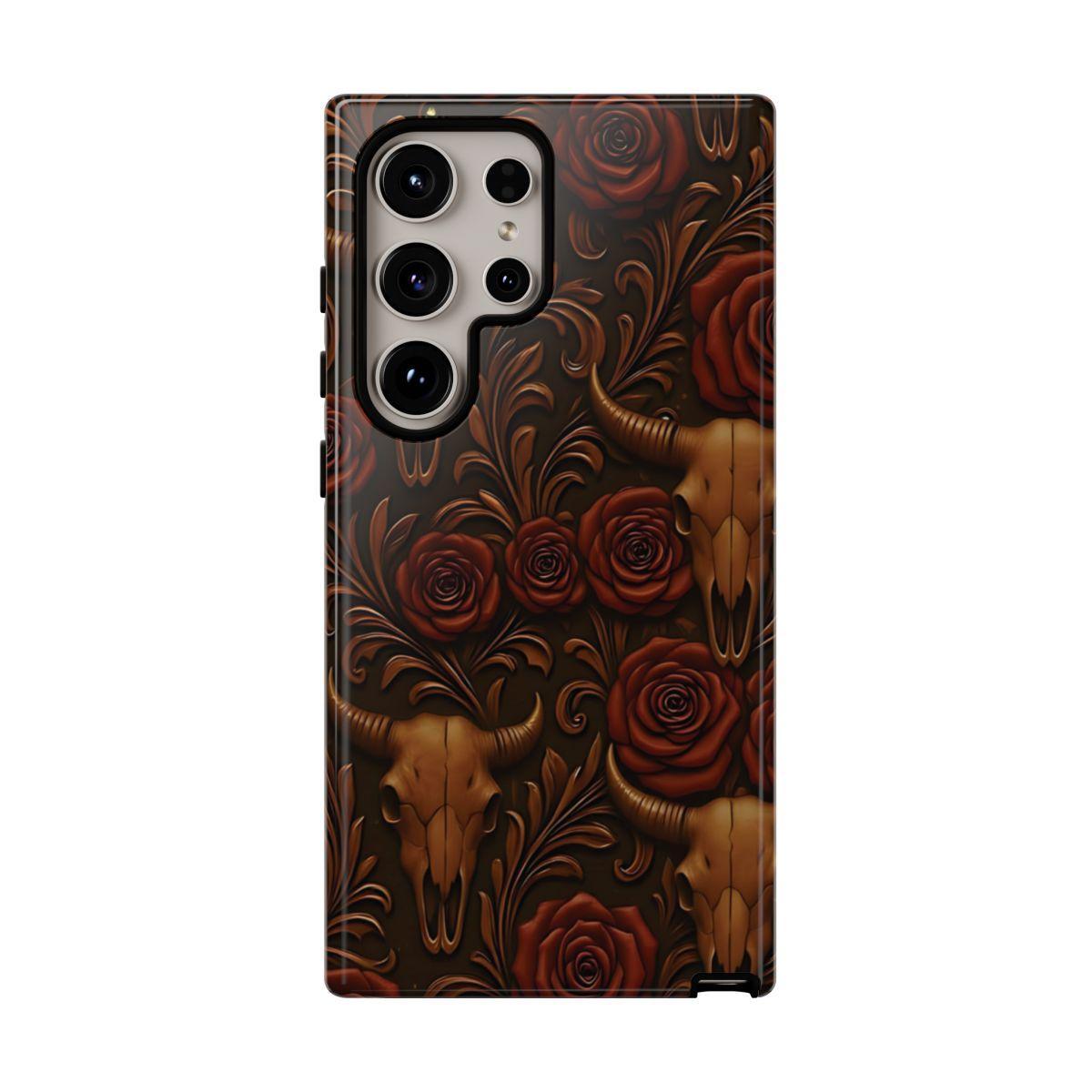 Bull Skull Cowgirl Rose Tough Case