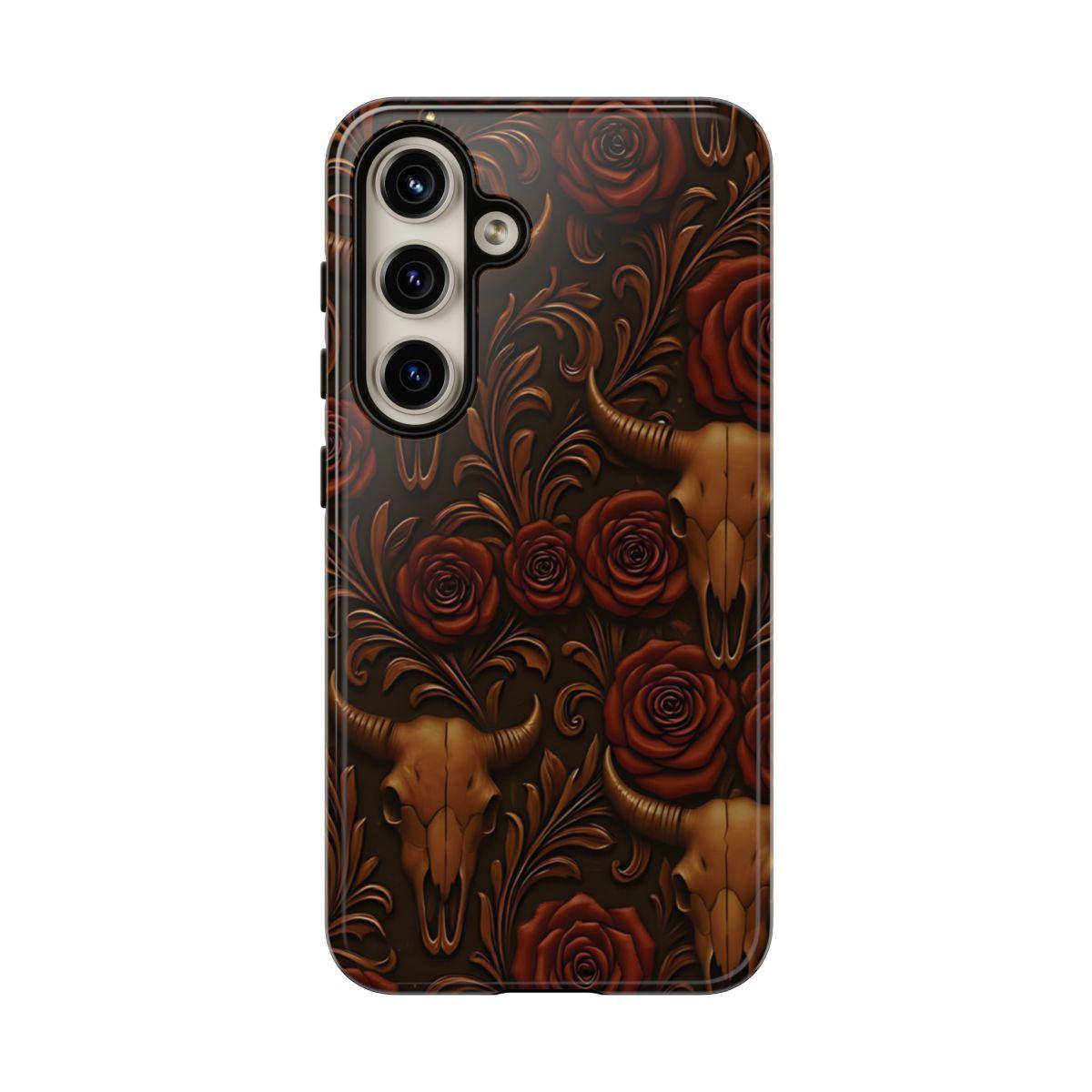 Bull Skull Cowgirl Rose Tough Case