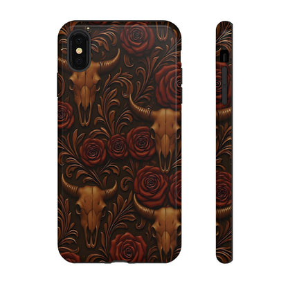 Bull Skull Cowgirl Rose Tough Case