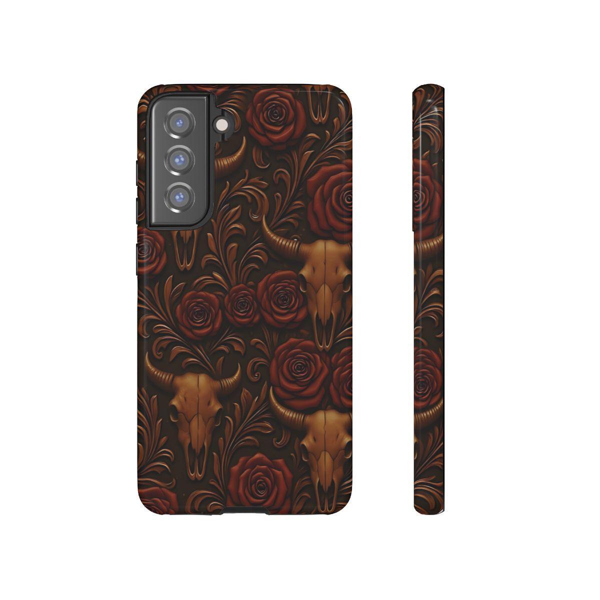 Bull Skull Cowgirl Rose Tough Case