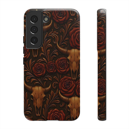 Bull Skull Cowgirl Rose Tough Case