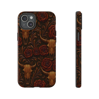 Bull Skull Cowgirl Rose Tough Case