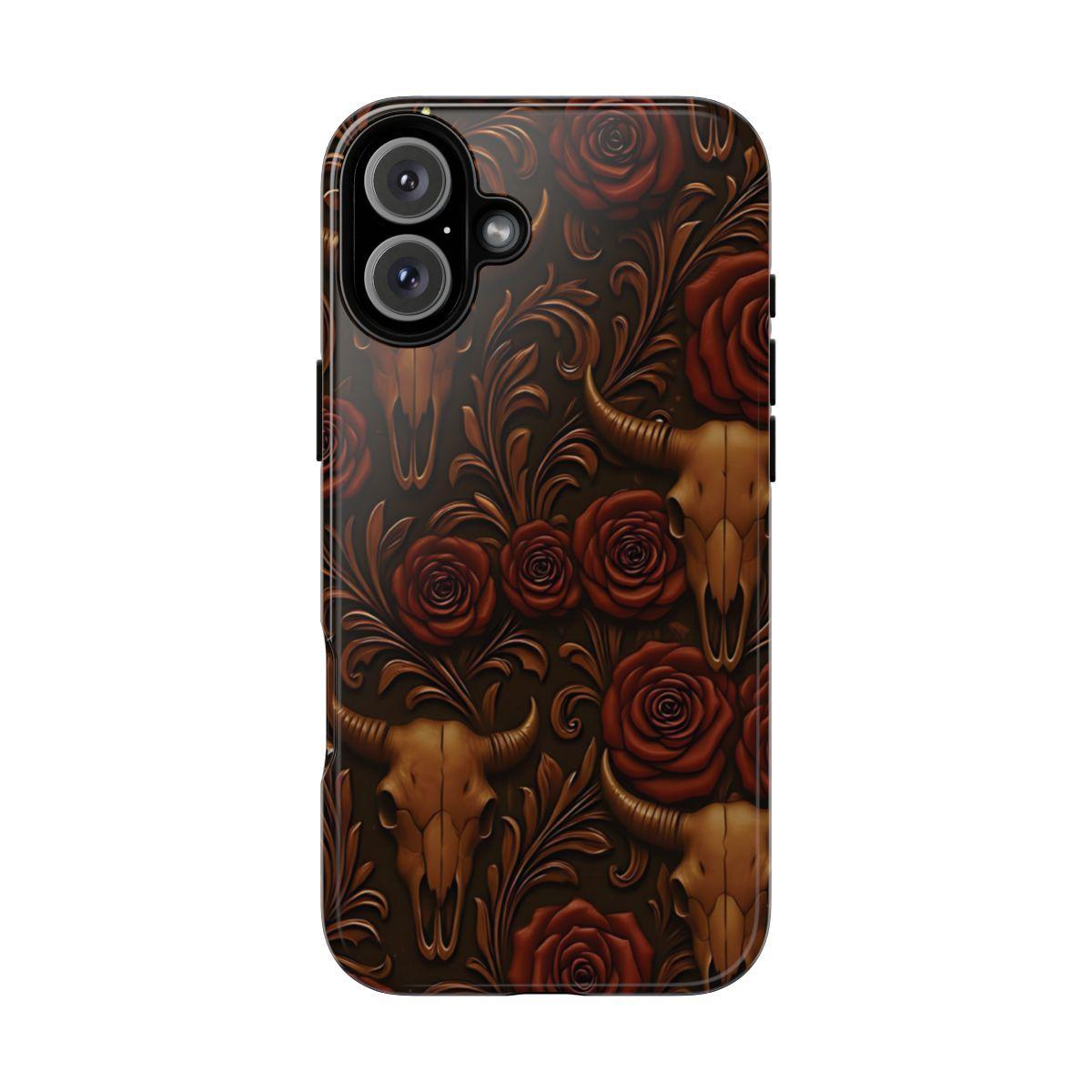 Bull Skull Cowgirl Rose Tough Case