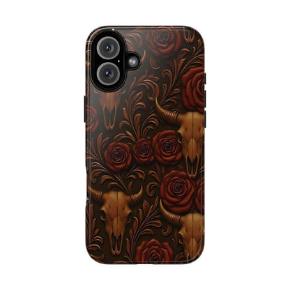 Bull Skull Cowgirl Rose Tough Case