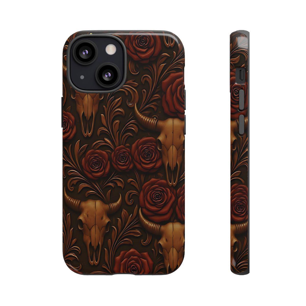 Bull Skull Cowgirl Rose Tough Case