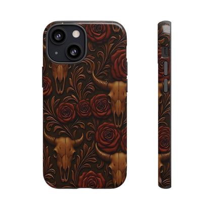 Bull Skull Cowgirl Rose Tough Case