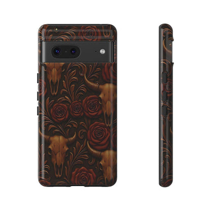 Bull Skull Cowgirl Rose Tough Case