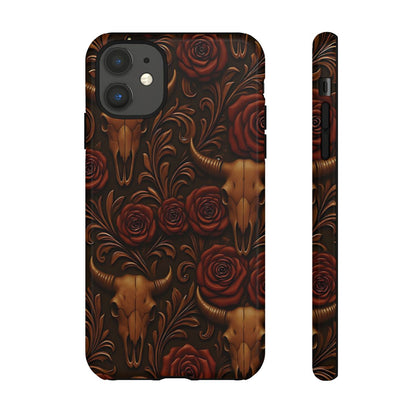 Bull Skull Cowgirl Rose Tough Case