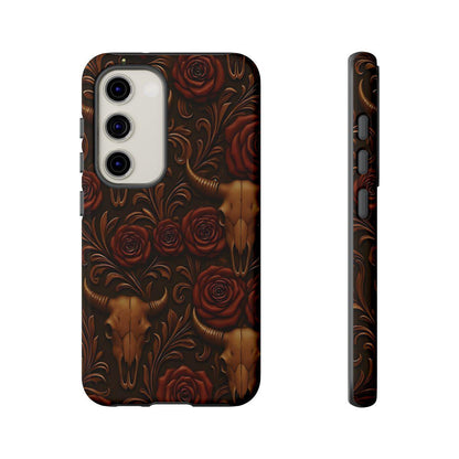 Bull Skull Cowgirl Rose Tough Case