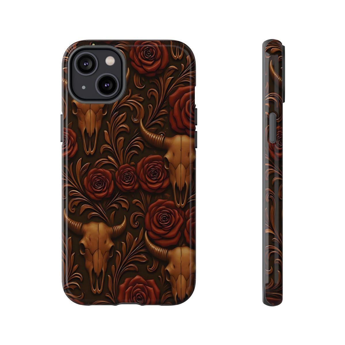Bull Skull Cowgirl Rose Tough Case
