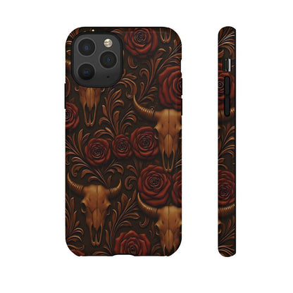 Bull Skull Cowgirl Rose Tough Case