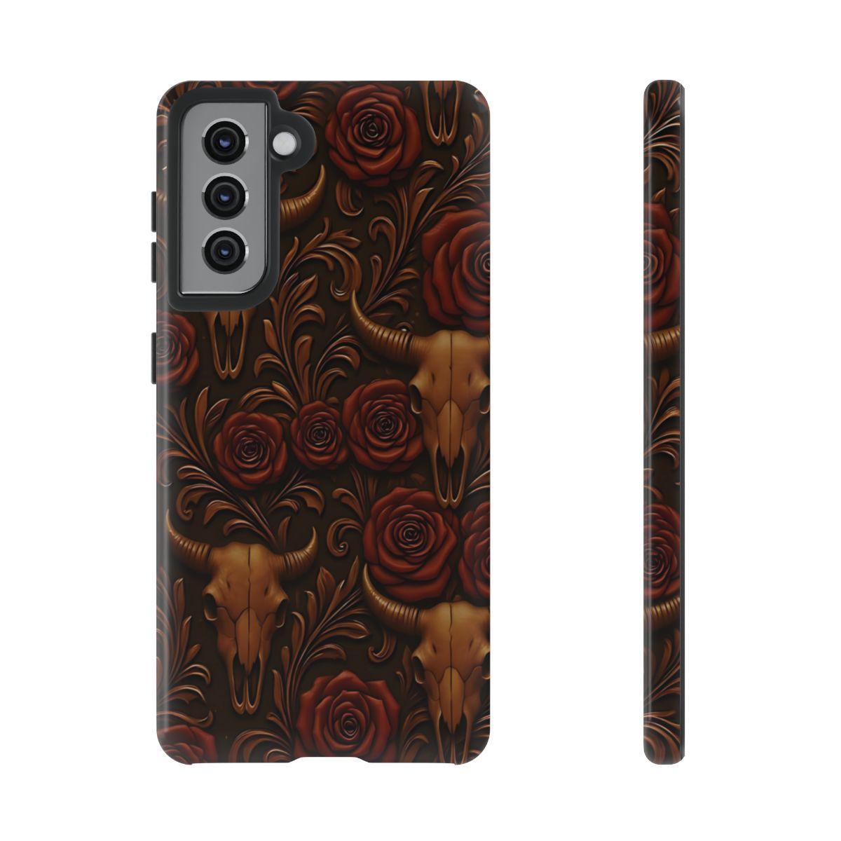 Bull Skull Cowgirl Rose Tough Case