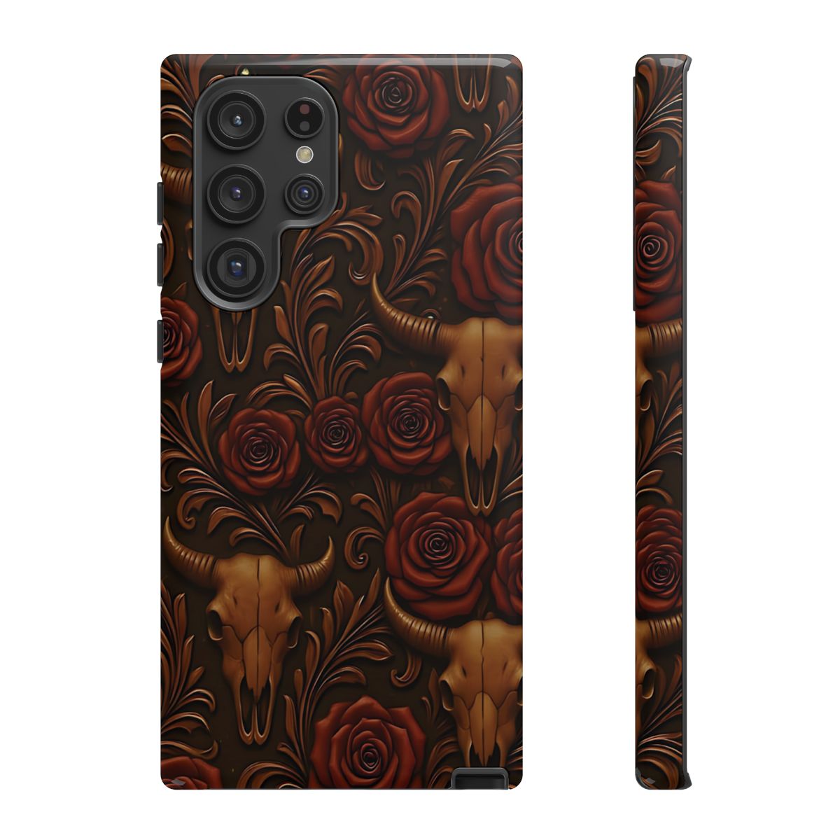 Bull Skull Cowgirl Rose Tough Case
