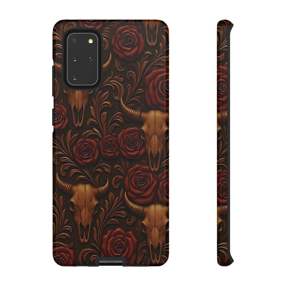 Bull Skull Cowgirl Rose Tough Case