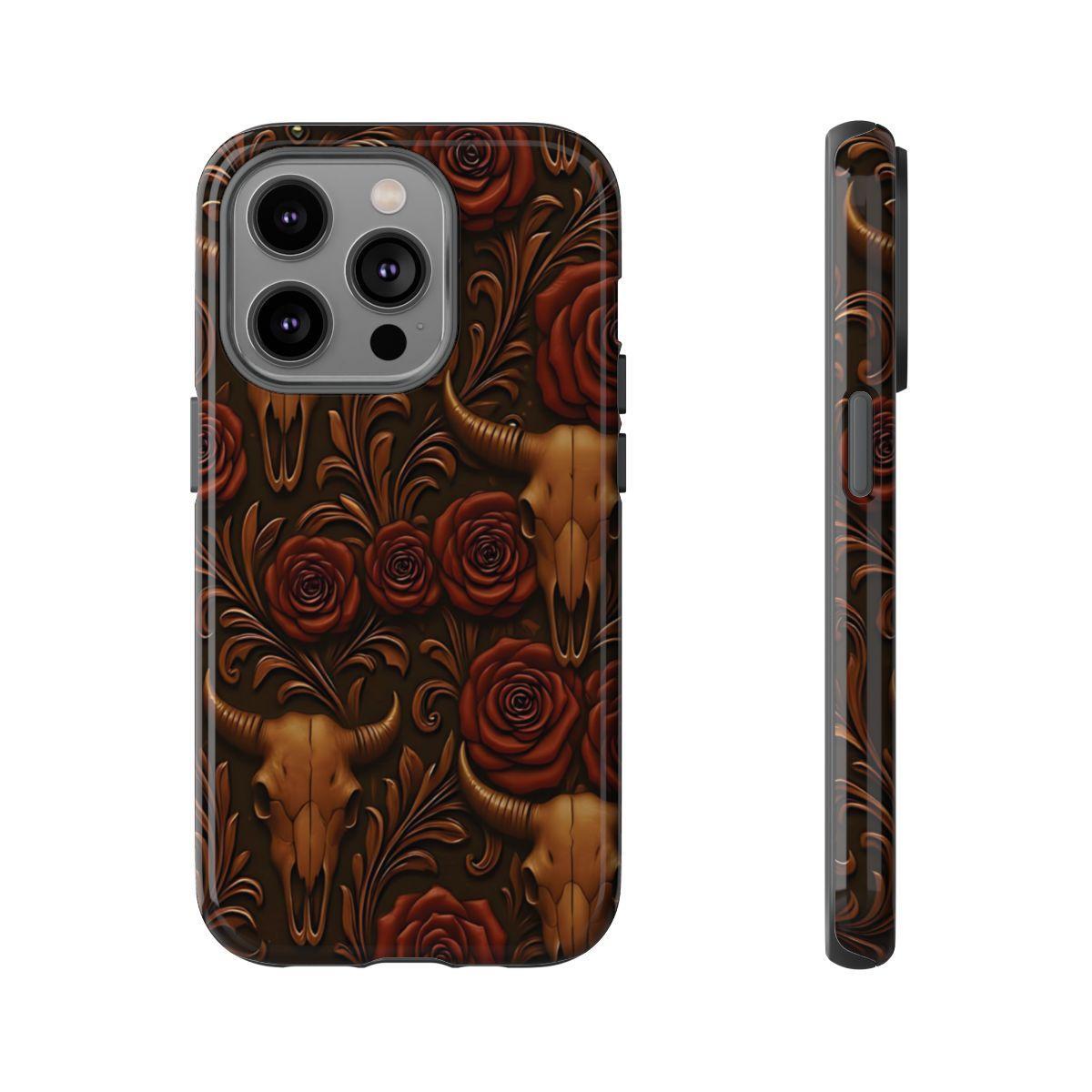 Bull Skull Cowgirl Rose Tough Case