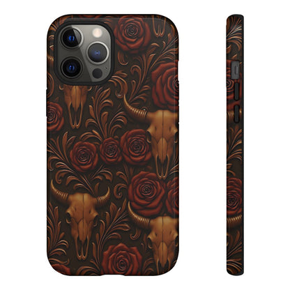 Bull Skull Cowgirl Rose Tough Case