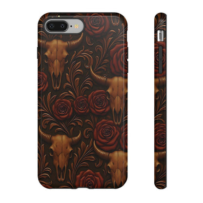 Bull Skull Cowgirl Rose Tough Case