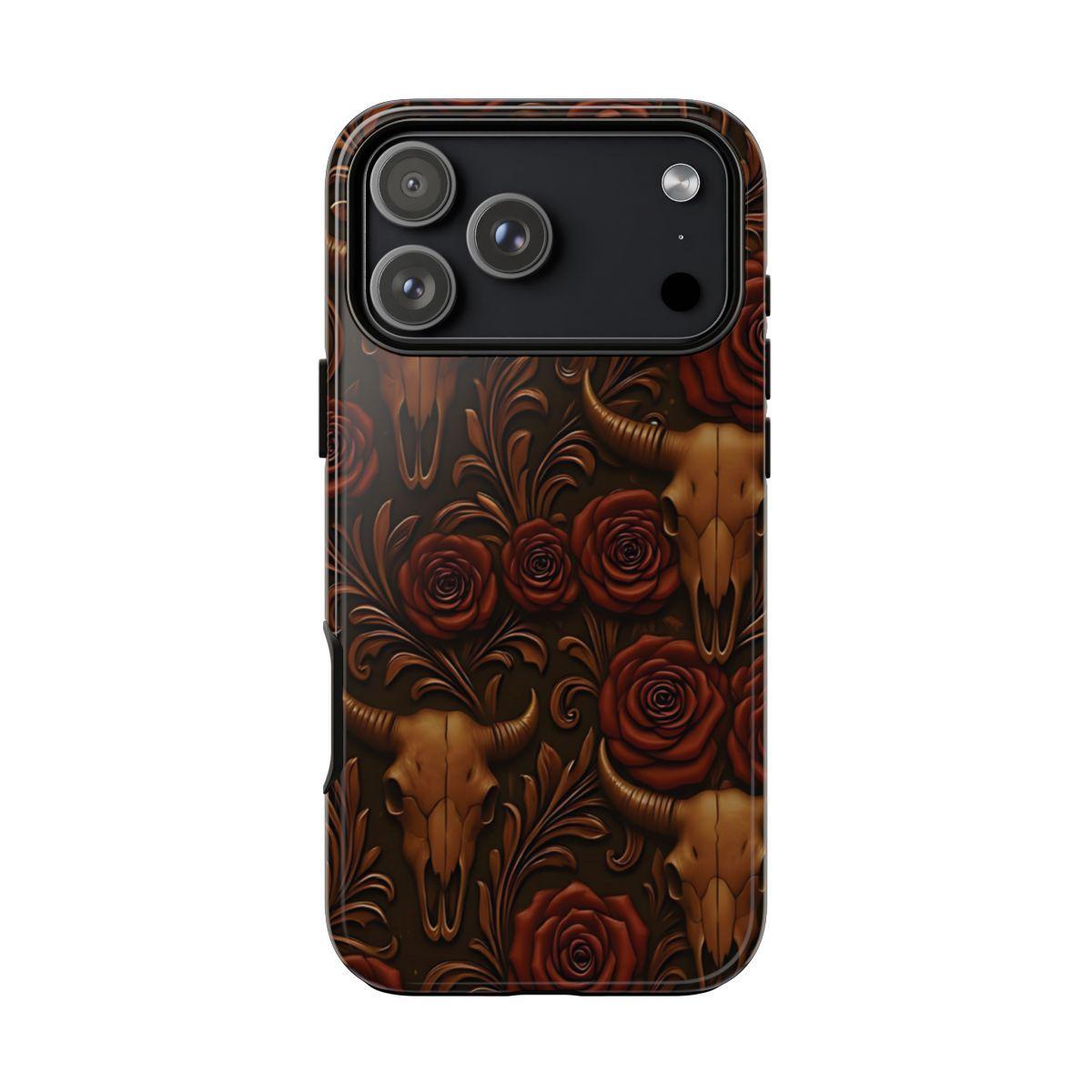 Bull Skull Cowgirl Rose Tough Case