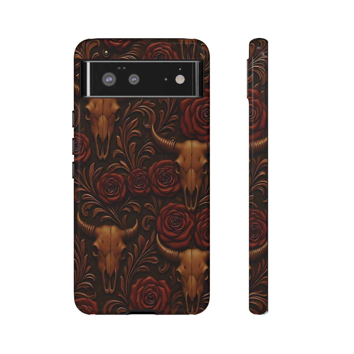 Bull Skull Cowgirl Rose Tough Case
