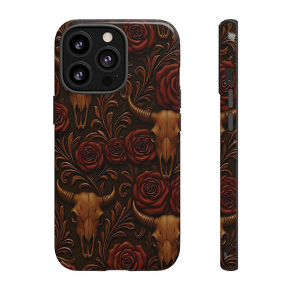 Bull Skull Cowgirl Rose Tough Case