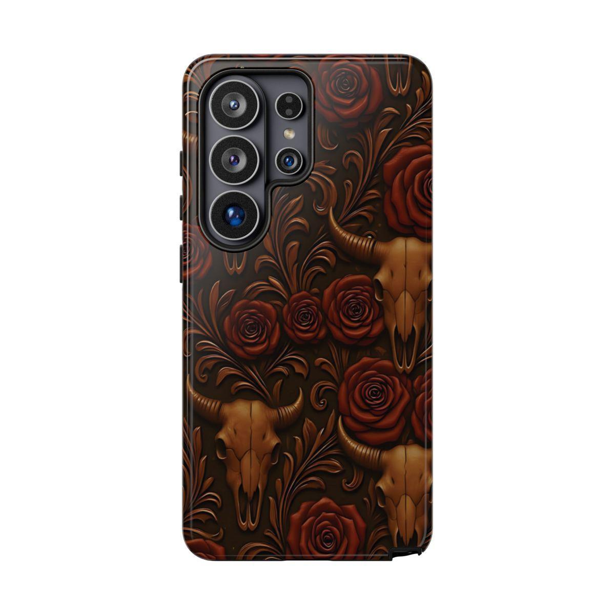Bull Skull Cowgirl Rose Tough Case