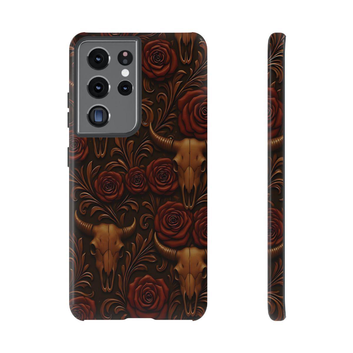 Bull Skull Cowgirl Rose Tough Case
