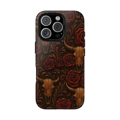 Bull Skull Cowgirl Rose Tough Case